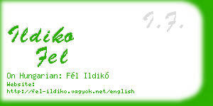 ildiko fel business card